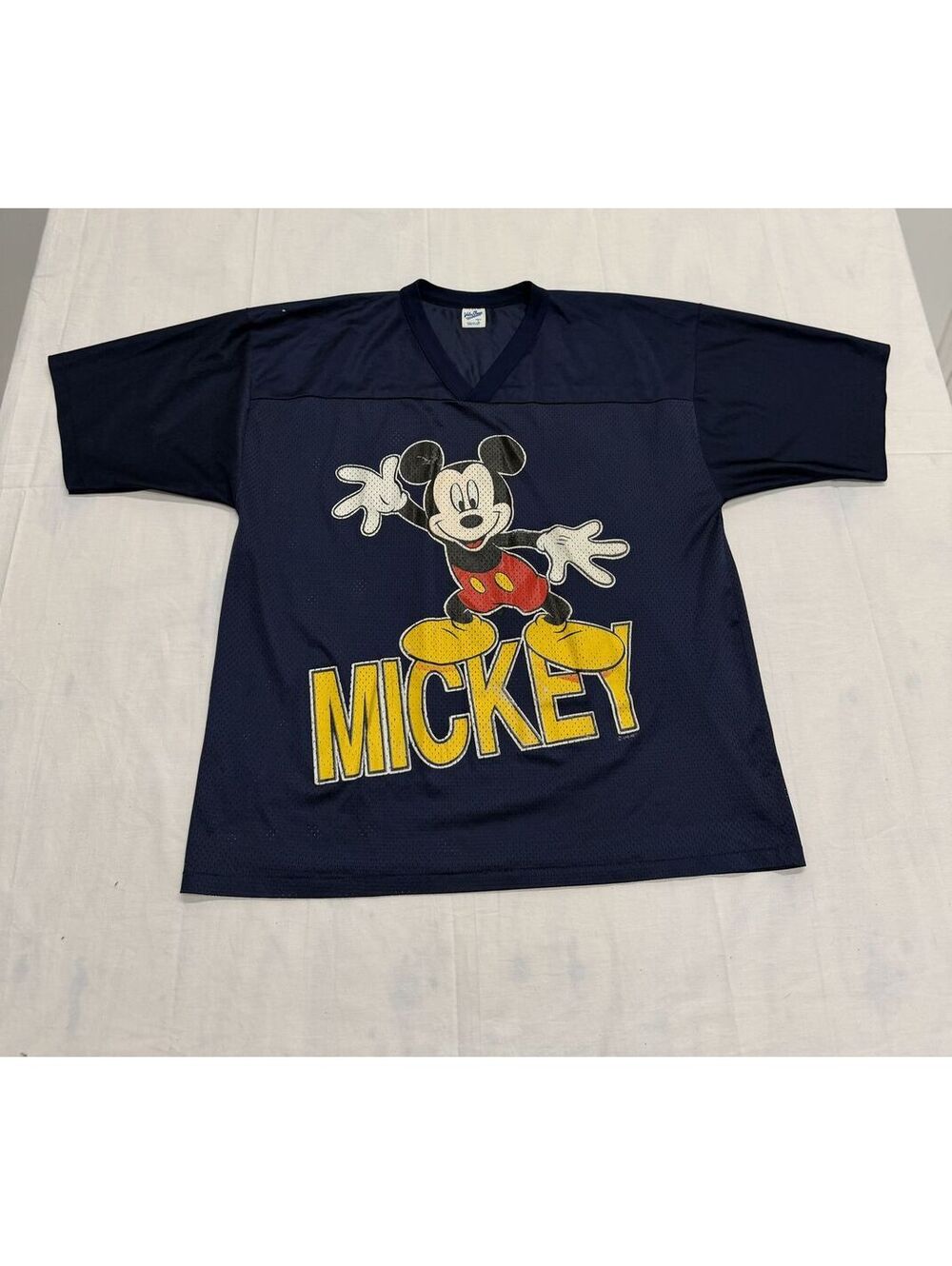 Velva Sheen Adult Large Navy Blue Mickey Mouse Graphic T-Shirt